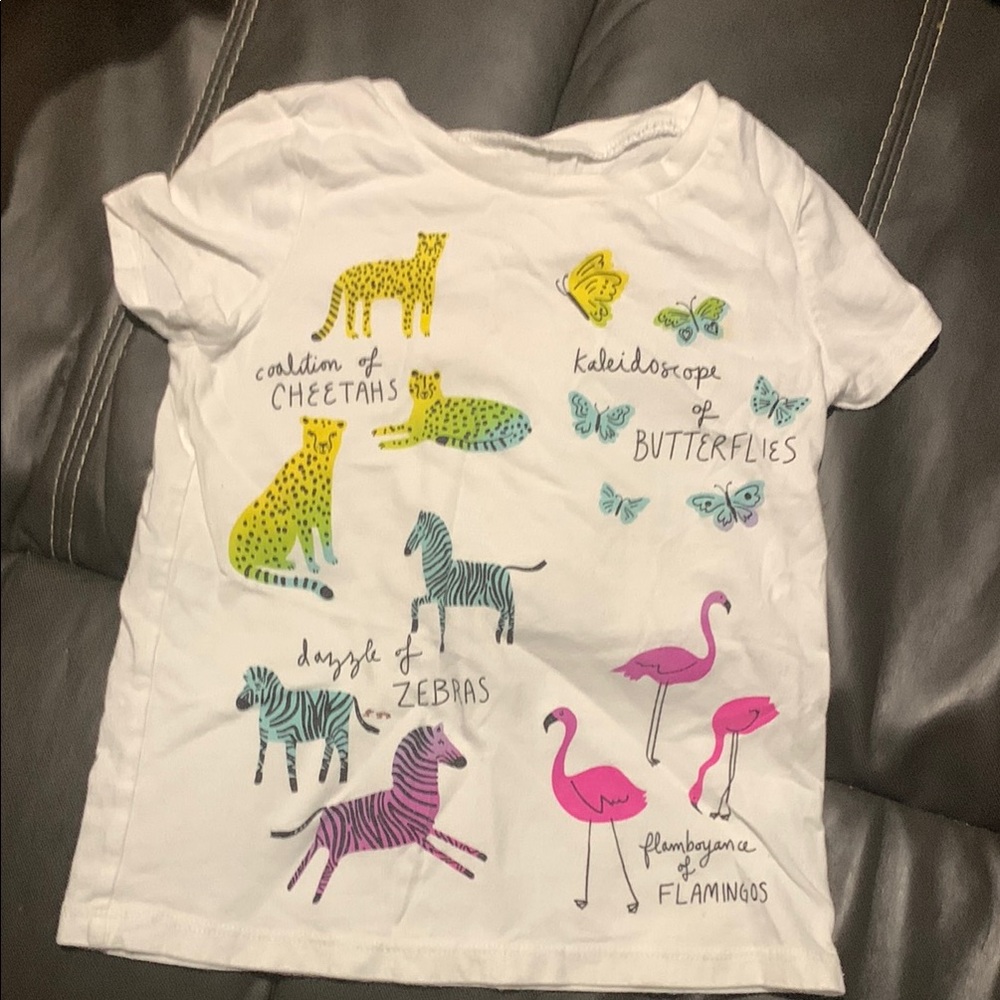 Colorful Animal Print Kids Tee - Short Sleeve